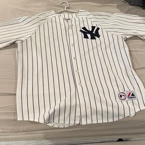 Majestic Classic White and Navy Yankee Rodriguez